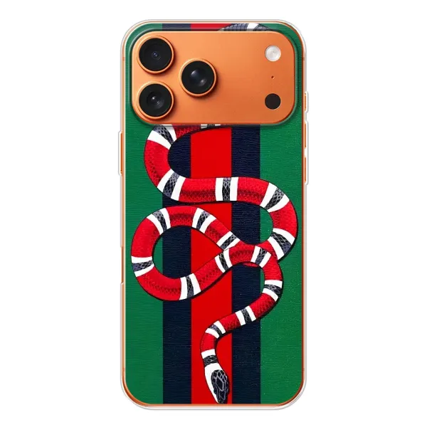 Чохол з принтом «Gucci змія» для iPhone 17 Pro Max