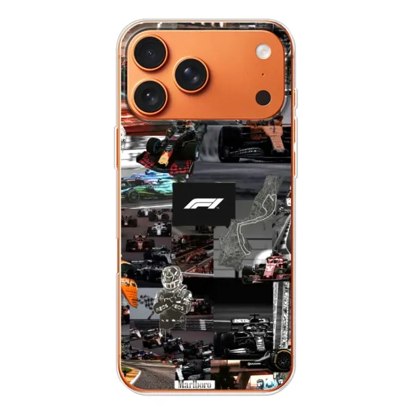 Чехол с принтом «Гоночный коллаж Ф1» для iPhone 17 Pro Max