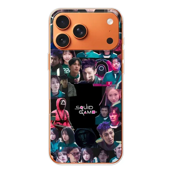Чехол с принтом «Коллаж Игра кальмара» для iPhone 17 Pro Max