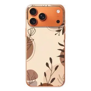 Чехол с принтом «Коричневые цветы» для iPhone 17 Pro Max