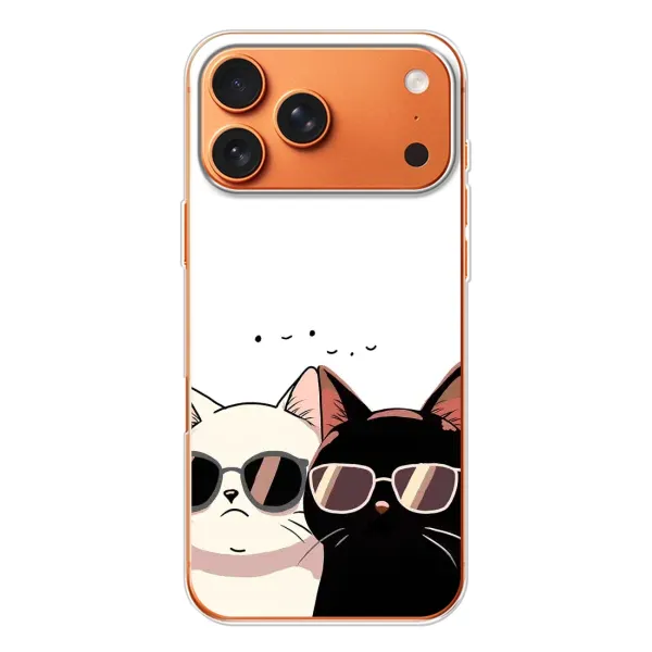Чохол з принтом «Коти в окулярах» для iPhone 17 Pro Max Чохол з принтом «Коти в окулярах» для iPhone 17 Pro Max