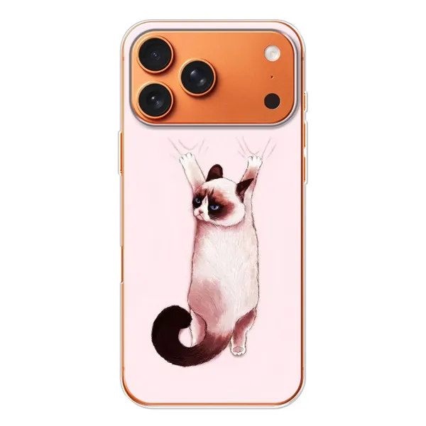 Чехол с принтом «Котик падает» для iPhone 17 Pro Max