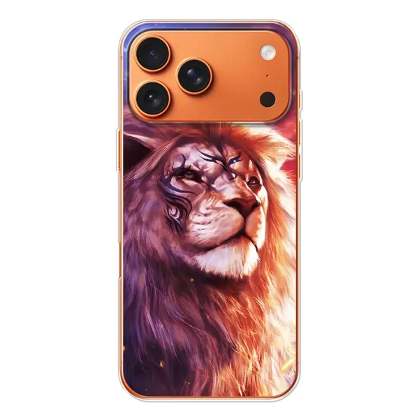 Чохол з принтом «Красочний Лев» для iPhone 17 Pro Max