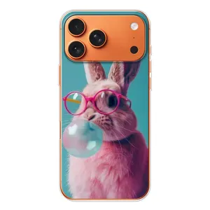 Чохол з принтом стильні тварини для Айфон 17 Pro Max (Кролик в окулярах)