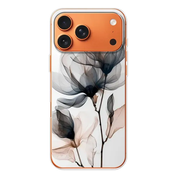 Чехол с принтом «Цветы на белом» для iPhone 17 Pro Max