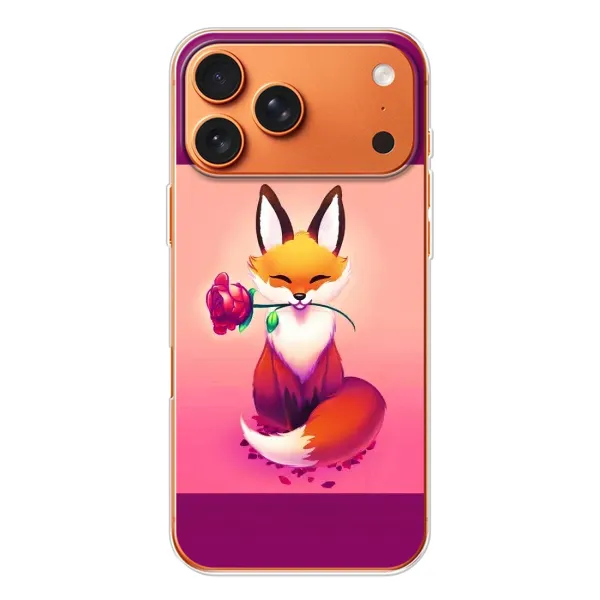 Чохол з принтом «Лиса з трояндою» для iPhone 17 Pro Max
