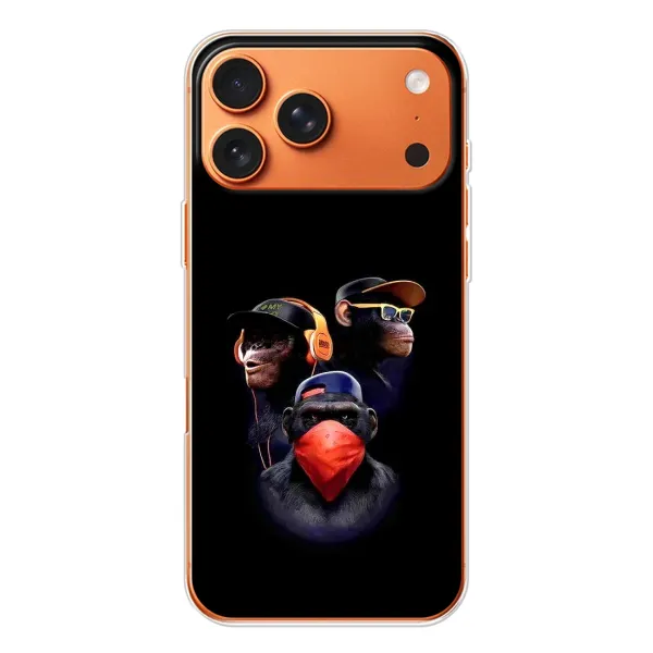 Чохол з принтом «Три мавпи» для iPhone 17 Pro Max