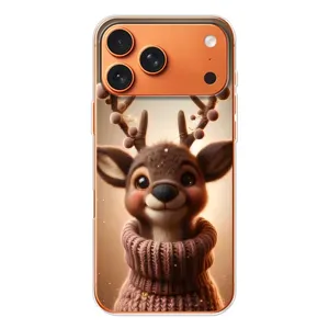 Яскравий чохол для iPhone 17 Pro Max з Зимові Оленята (Олень в светрі)