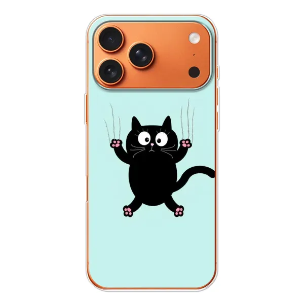 Чехол с принтом «Падающий кот» для iPhone 17 Pro Max