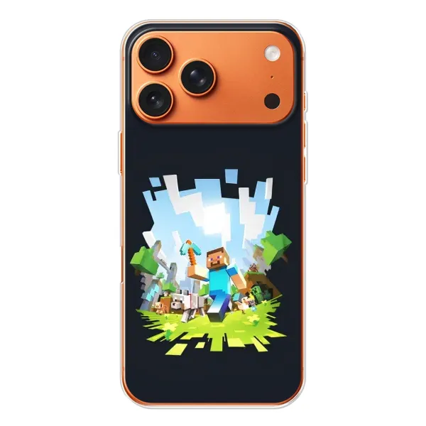 Чохол з принтом «персонажі Minecraft» для iPhone 17 Pro Max
