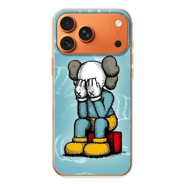 Чохол з принтом «Плач Bearbrick» для iPhone 17 Pro Max