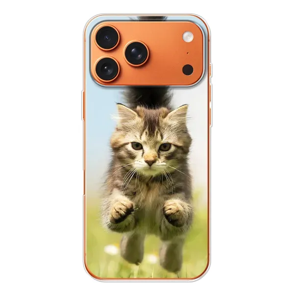 Чехол с принтом «Прыжок кота» для iPhone 17 Pro Max