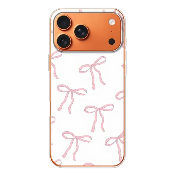 Чехол с принтом «Розовые бантики» для iPhone 17 Pro Max Чехол с принтом «Розовые бантики» для iPhone 17 Pro Max
