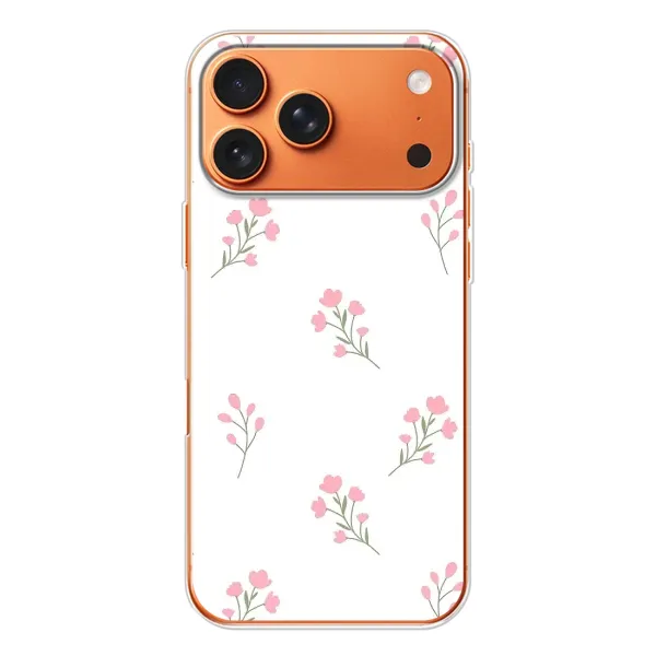 Чехол с принтом «Розовые цветы» для iPhone 17 Pro Max
