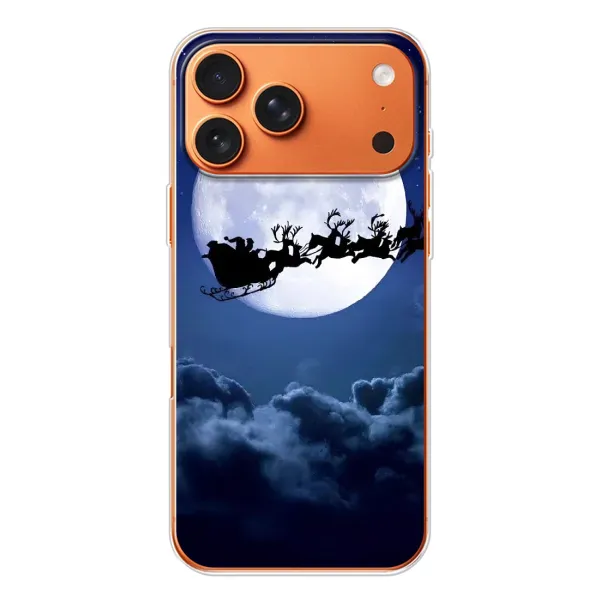 Чохол з принтом «Санта - місяць» для iPhone 17 Pro Max Чохол з принтом «Санта - місяць» для iPhone 17 Pro Max