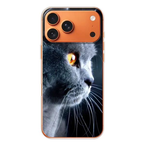 Чехол с принтом «Серый Кот» для iPhone 17 Pro Max