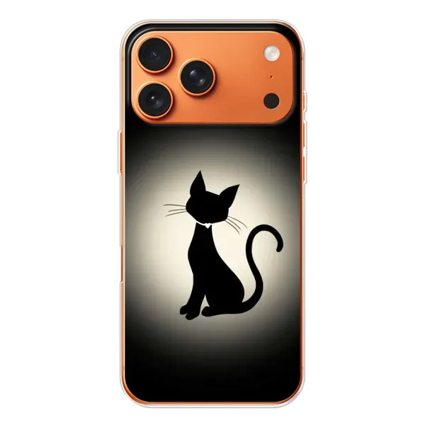 Чехол с принтом «Силуэт котика» для iPhone 17 Pro Max
