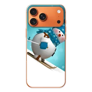 Новорічні Чохли для Айфон 17 Pro Max (VPrint) (Сніговик на лижах)