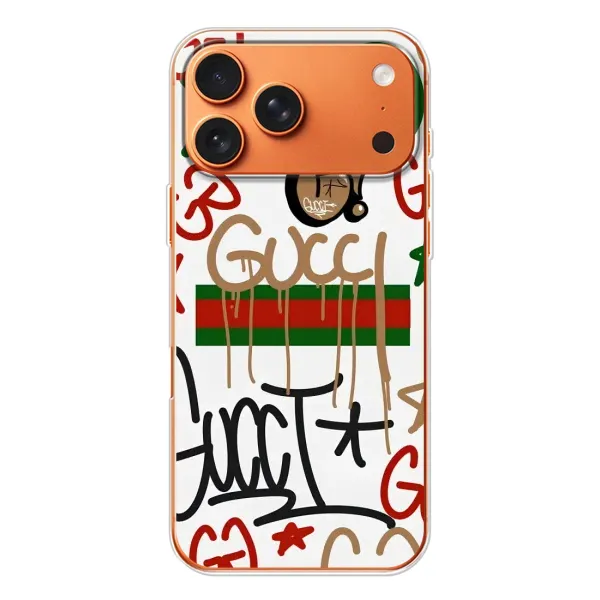 Чехол с принтом «Стиль GUUCI» для iPhone 17 Pro Max
