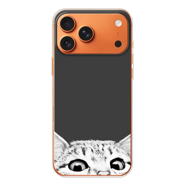 Чехол с принтом «Выглядывает кот» для iPhone 17 Pro Max