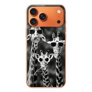 Силіконовий чохол з КАРТИНКАМИ літо для iPhone 17 Pro Max (AlphaPrint) (Жирафи в окулярах)
