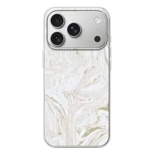 Мраморный чехол на iPhone 17 Pro (VPrint) (Белый мрамор)