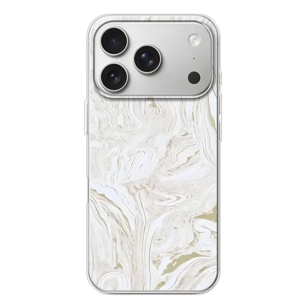 Чехол с принтом «Белый мрамор» для iPhone 17 Pro