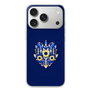 Чехлы для iPhone 17 Pro  Укр. Символика (AlphaPrint) (Цветочный Герб)