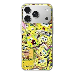 Чехол Губка Боб для Айфон 17 Pro (Эмоции Спанч Боба)