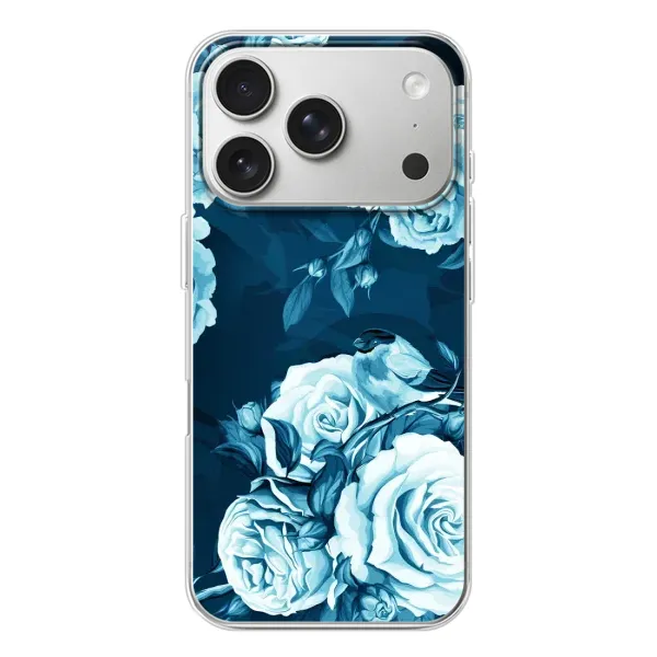Чехол с принтом «Голубые Бутоны» для iPhone 17 Pro