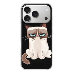Чехол с принтом для iPhone 17 Pro (AlphaPrint) Модные коты (Грустный кот)