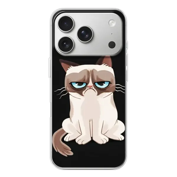 Чохол з принтом «Сумний кіт» для iPhone 17 Pro