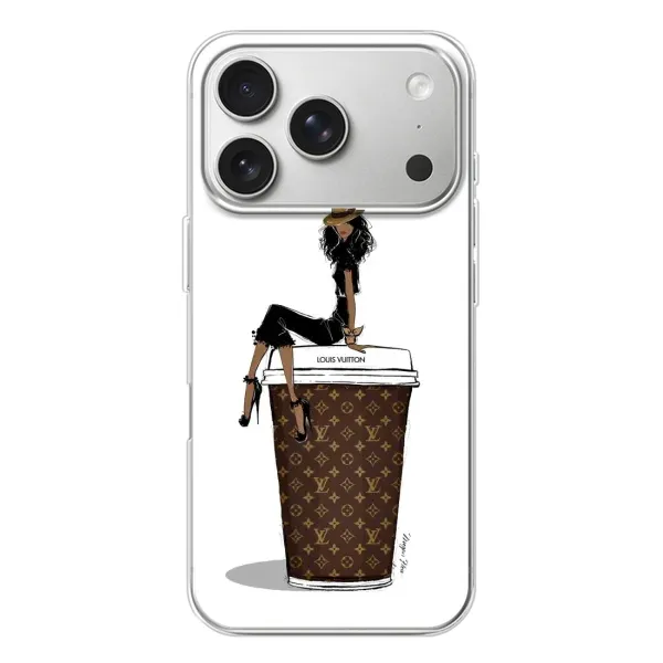 Чехол с принтом «кофе LOUIS VUITTON» для iPhone 17 Pro