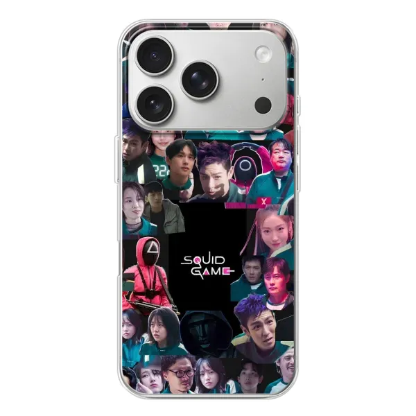 Чехол с принтом «Коллаж Игра кальмара» для iPhone 17 Pro Чехол с принтом «Коллаж Игра кальмара» для iPhone 17 Pro