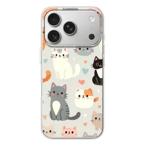 Чехол с рисунком кот на iPhone 17 Pro (Коллаж котов)