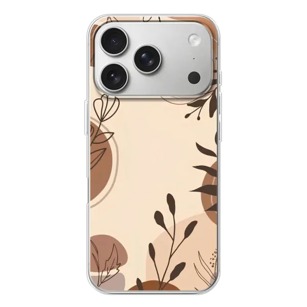 Чохол з принтом «Коричневі квіти» для iPhone 17 Pro