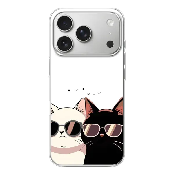 Чехол с принтом «Коты в очках» для iPhone 17 Pro