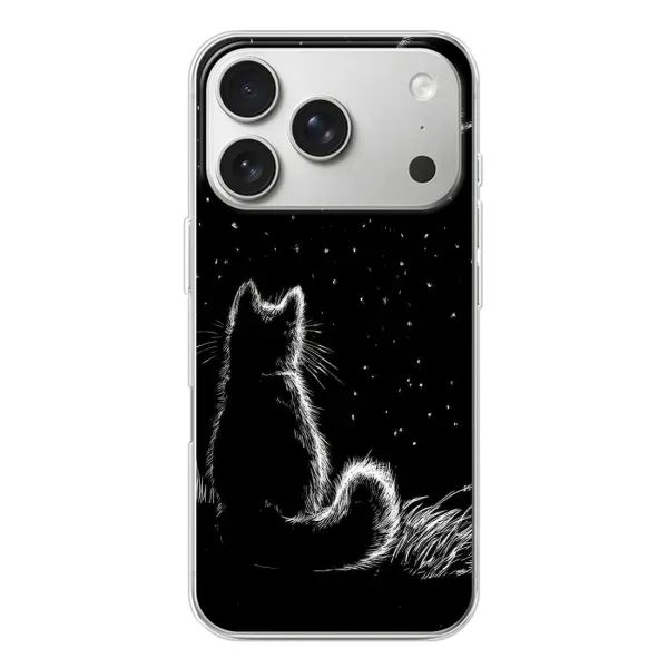Чохол з принтом «Котик і місяць» для iPhone 17 Pro