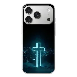 Чехол для iPhone 17 Pro (AlphaPrint) - (Христианские) (Крест и город)