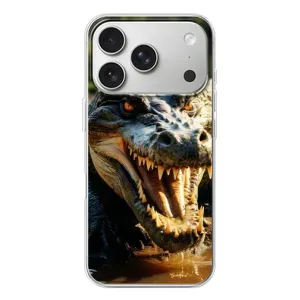 Чехол с картинкой «Хищники» для iPhone 17 Pro (Опасный крокодил)