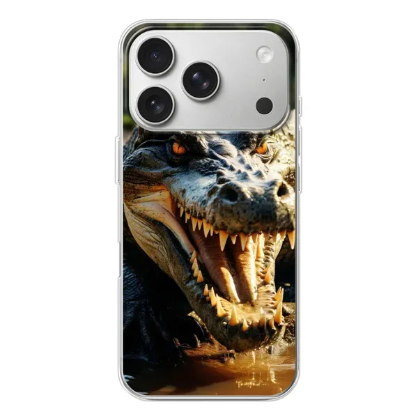 Чехол с принтом «Опасный крокодил» для iPhone 17 Pro Чехол с принтом «Опасный крокодил» для iPhone 17 Pro