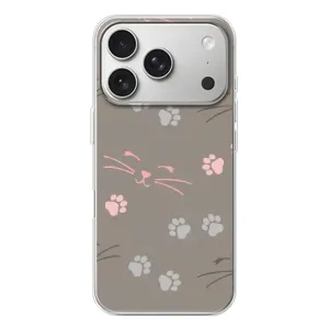 Чехол с рисунком кот на iPhone 17 Pro (Лапы и усы)