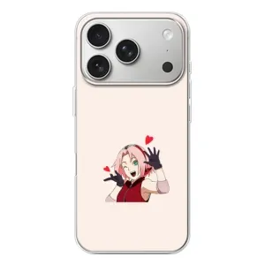 Чехлы Персонажи Аниме Наруто для iPhone 17 Pro (AlphaPrint) (Лайк Сакура)