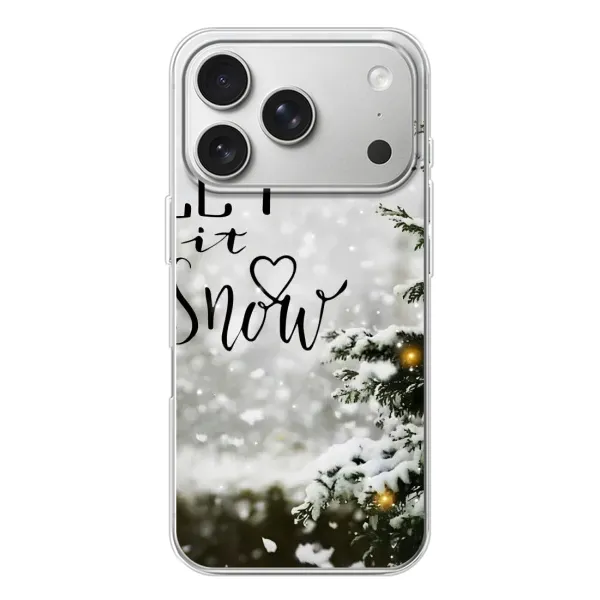 Чехол с принтом «Let it snow» для iPhone 17 Pro