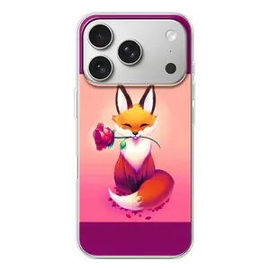 Чохли з картинкою Лисичка для iPhone 17 Pro (VPrint) (Лиса з трояндою)