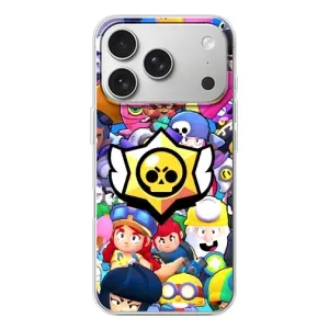 Чехол для iPhone 17 Pro Бравл Старс (VPrint) (Лого Brawl Stars)