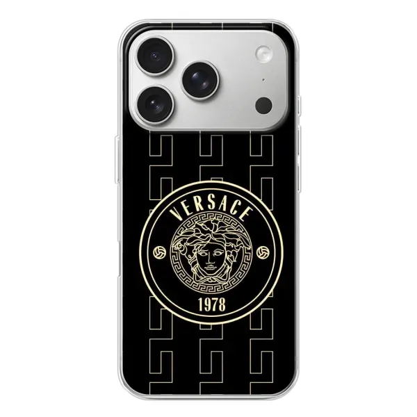 Чехол с принтом «Лого Версаче» для iPhone 17 Pro