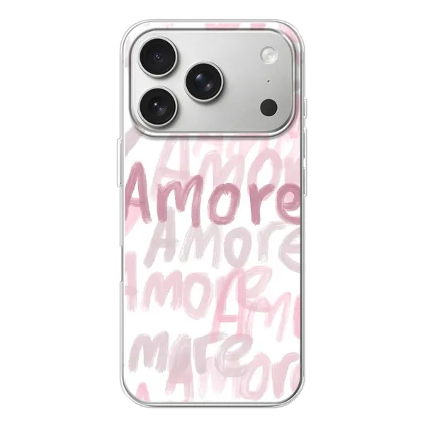 Чехол с принтом «Аморе любовь» для iPhone 17 Pro