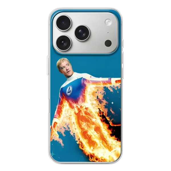 Чехол с принтом «Человек-факел в огне» для iPhone 17 Pro