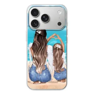 Чехол с печатью для iPhone 17 Pro - (Мама с ребенком) (AlphaPrint) (Мама с доченькой)